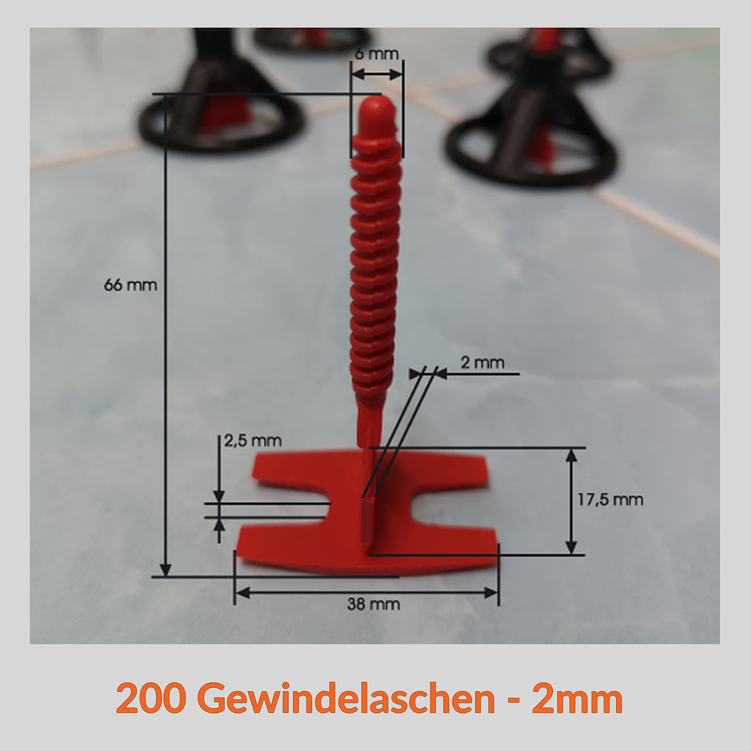 Sistema Di Livellamento Piastrelle 1000 Linguette | Per Fughe 1,5 Mm | Spessore 3-15 Mm | Materiale PP - Foto 6