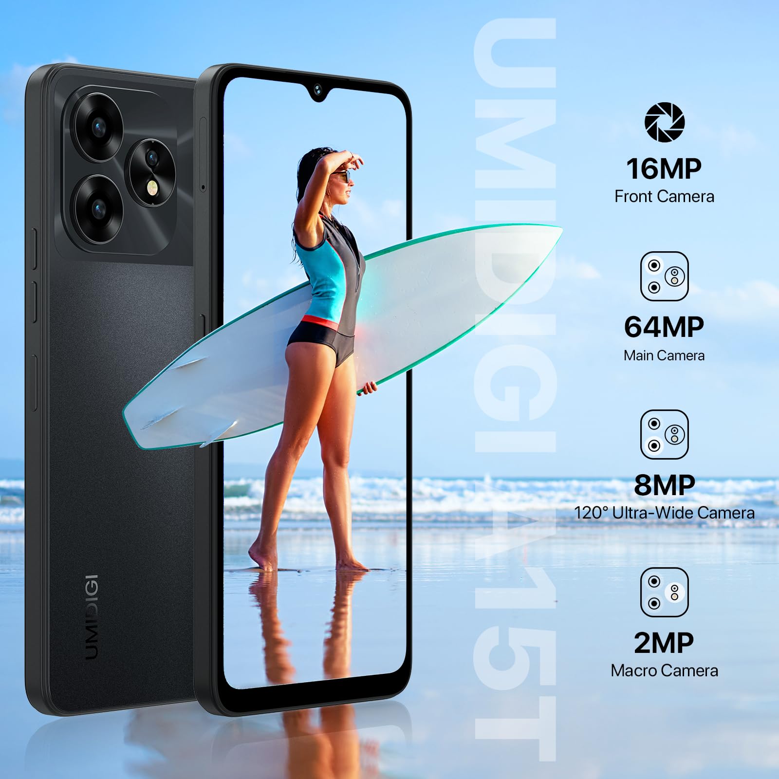 Amazon | UMIDIGI A15Tスマホ 本体 SIMフリー スマートフォン Android 