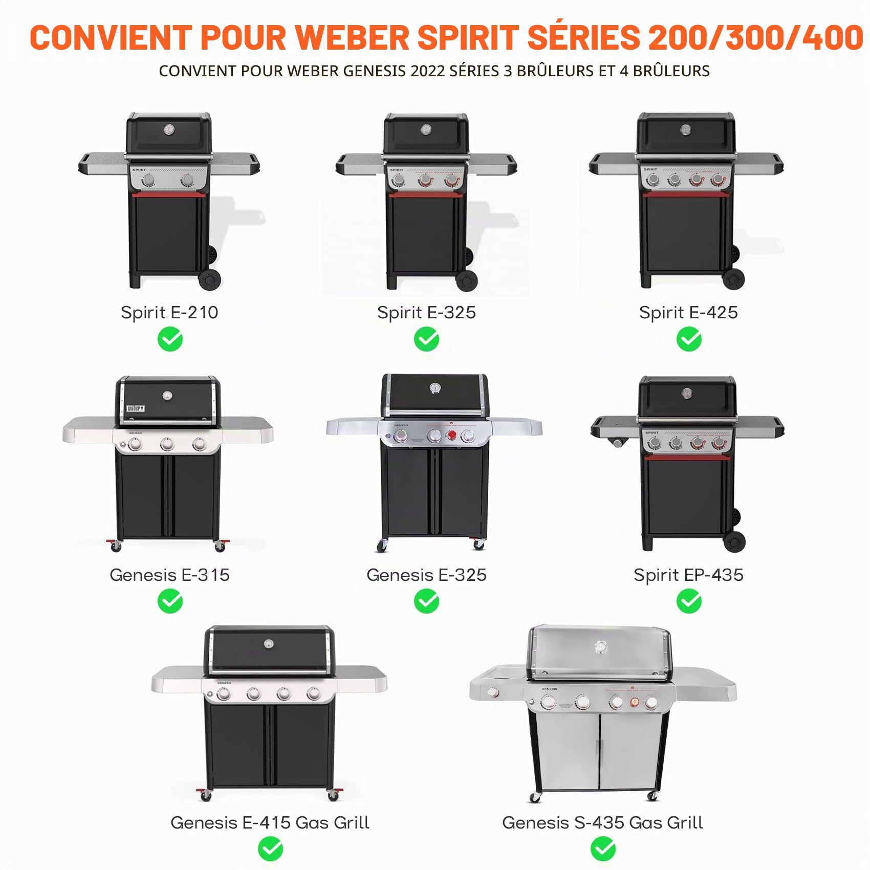 onlyfire Kit de Bac Récupérateur de Graisse pour Barbecue à Gaz Weber Spirit 2025 et Genesis 2022 - Inclus 1 Bac en Aluminium Robuste et 15 Barquettes Jetables - Accessoire Barbecue 22,8 x 15,5 cm