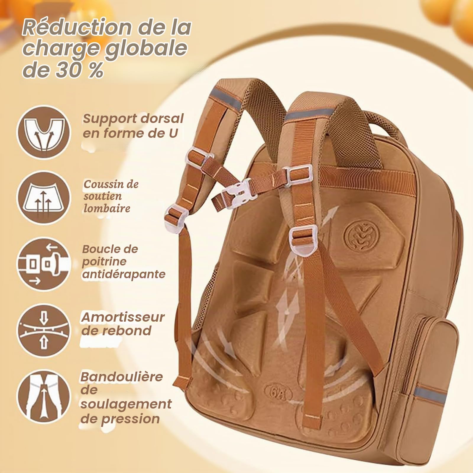 Capybara Sac à Dos pour L'école, Capybara Sac D'école avec Bandes Réfléchissantes, Cartable Kawaii pour Filles avec Kawaii Accessoires, Cartable Fille Primaire Capybara