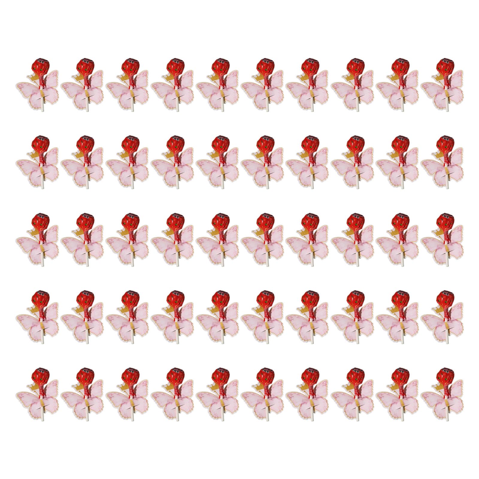 Elnwnnkc A 50Pcs Butterfly Shaped Paper Lollipop Holder Lollipop Candy Inserts Card For Birthday Decorations Nd Gift Packaging Birthday Party Decorations