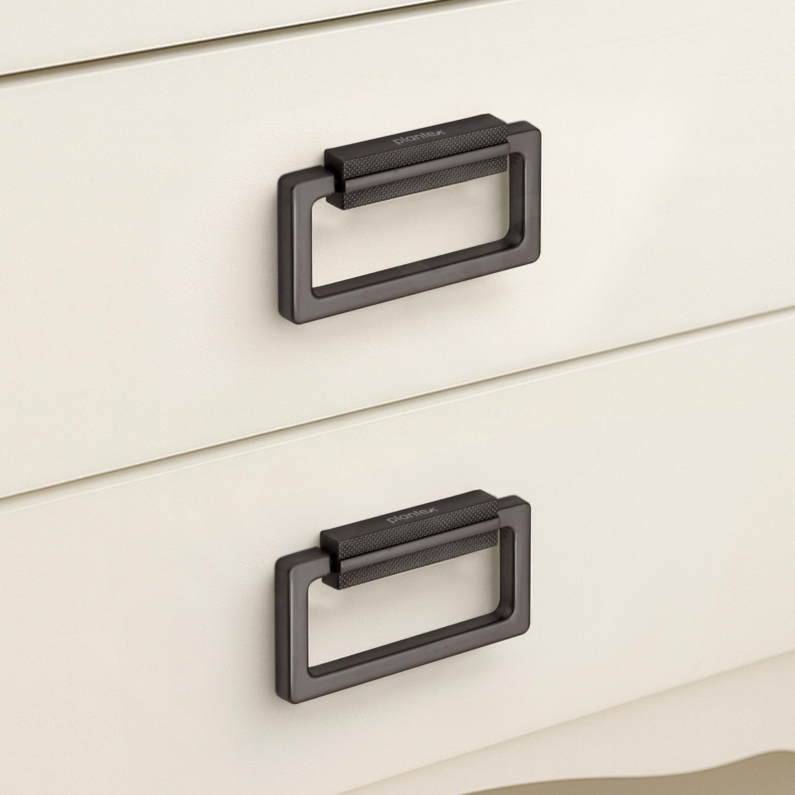 Plantex Rajwadi Drawer Kadi/Drawer Handle/Kadi for Drawers/Pull-Push Kadi for Home/Office Cabinet - Pack of 2 (Satin Black)