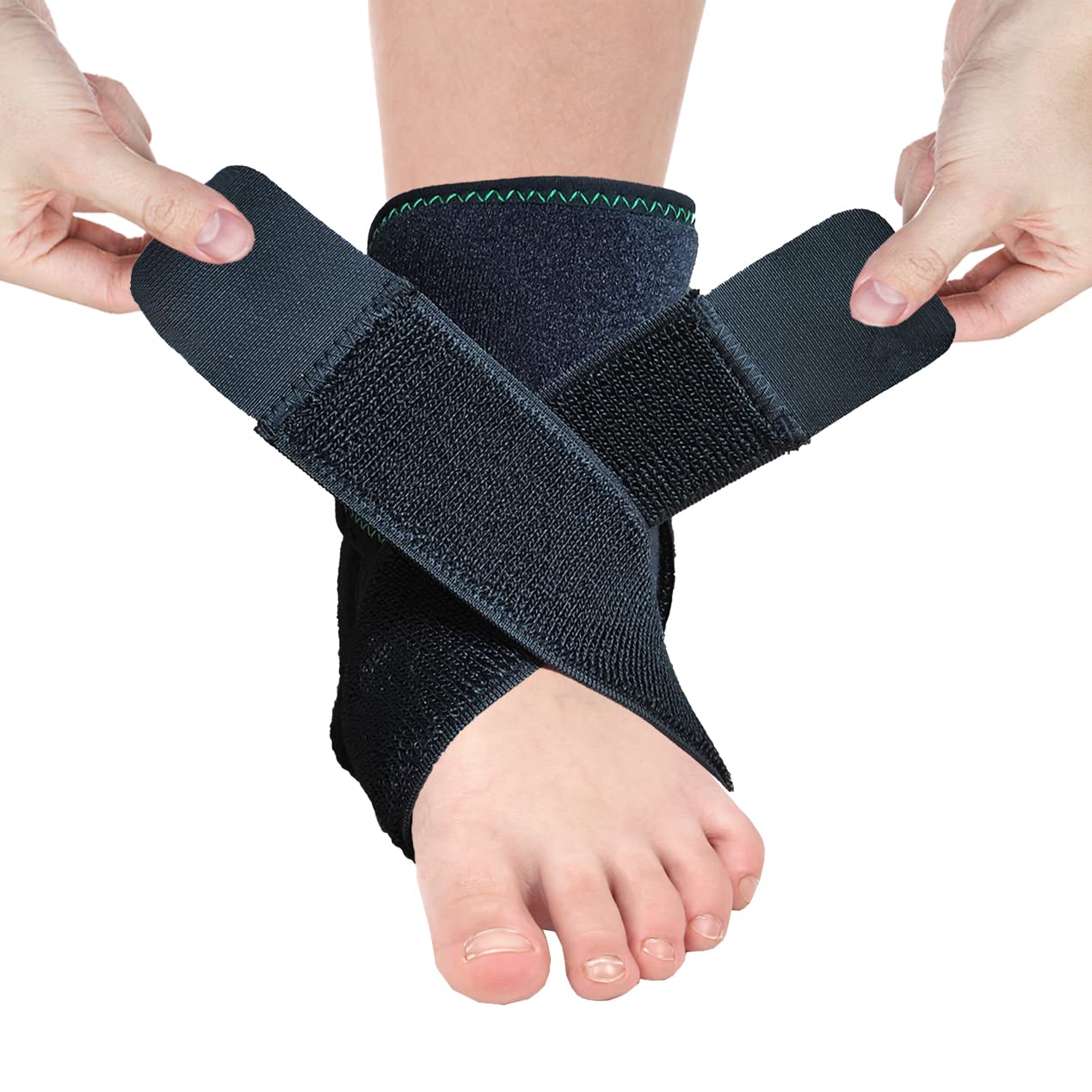 HKJDMedical Ankle Brace for Women & Men, Ankle Support Brace for Injury Recovery&Arthritis&Tendonitis, Open-Heel,Adjustable Wrap