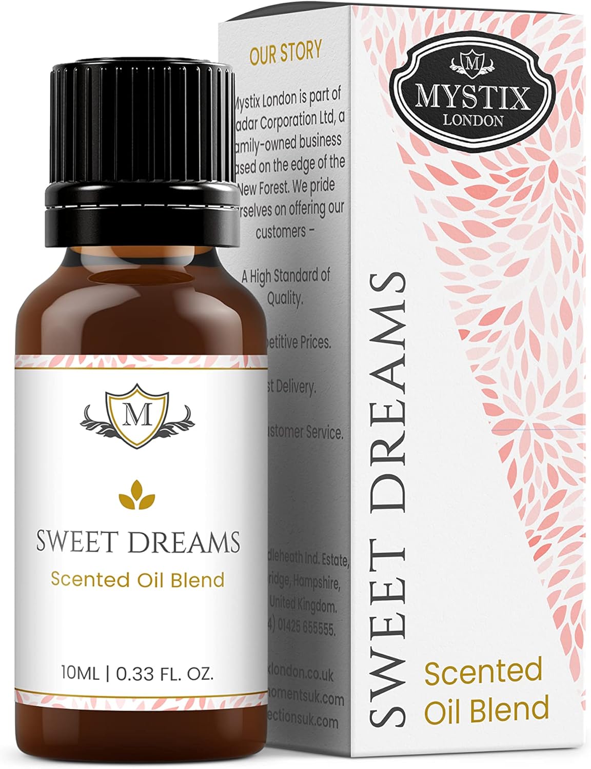 Mystix London | Sweet Dreams Scented Oil Blend | 10ml | Calming Lavender, Chamomile & Vetiver | Sleep Aid Aromatherapy