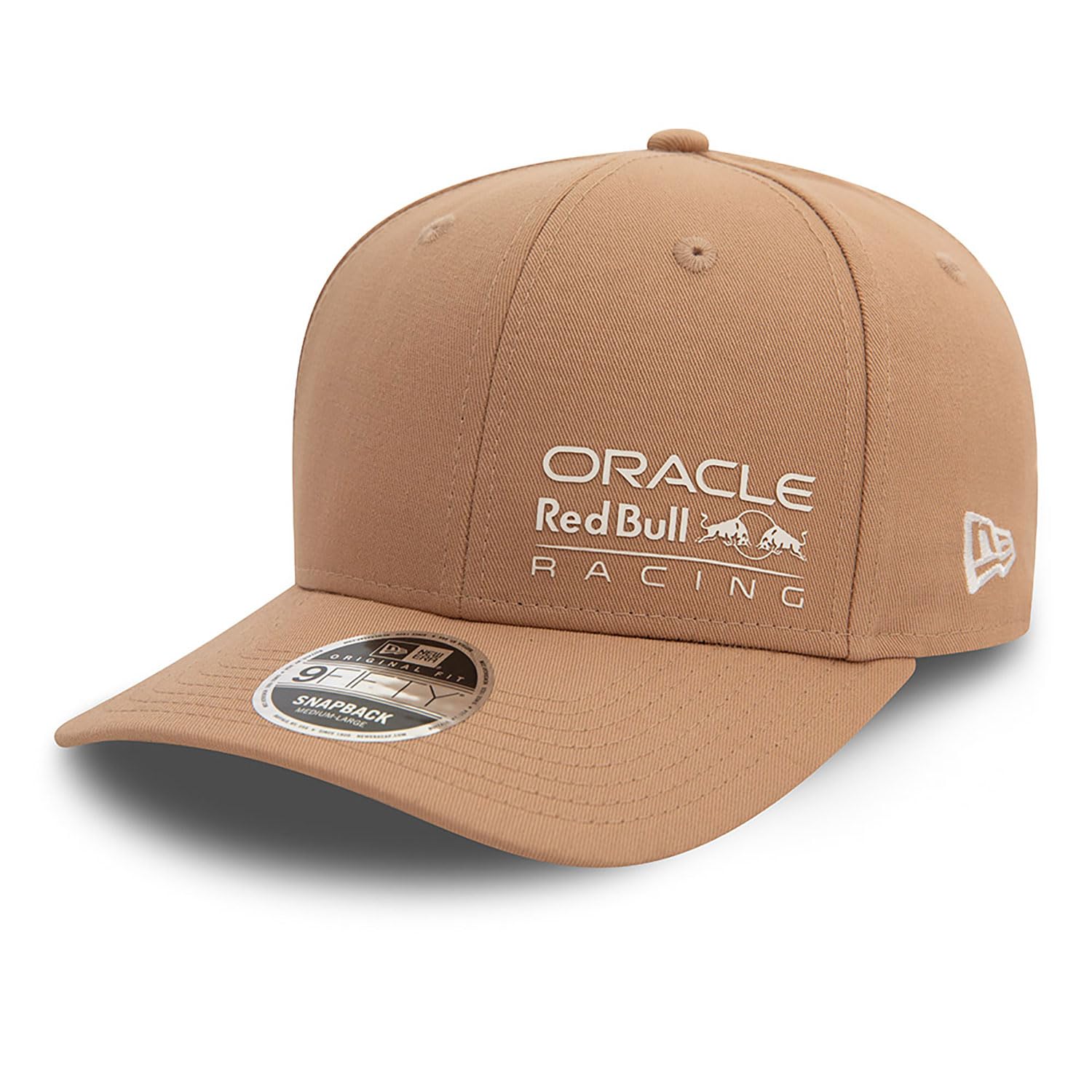 New Era Unisex Brown Red Bull Racing F1 Seasonal 9Fifty Snapback Pre Curve Baseball Cap Adults - Beige - Official Merchandise (Uk, Alpha, M, L, )