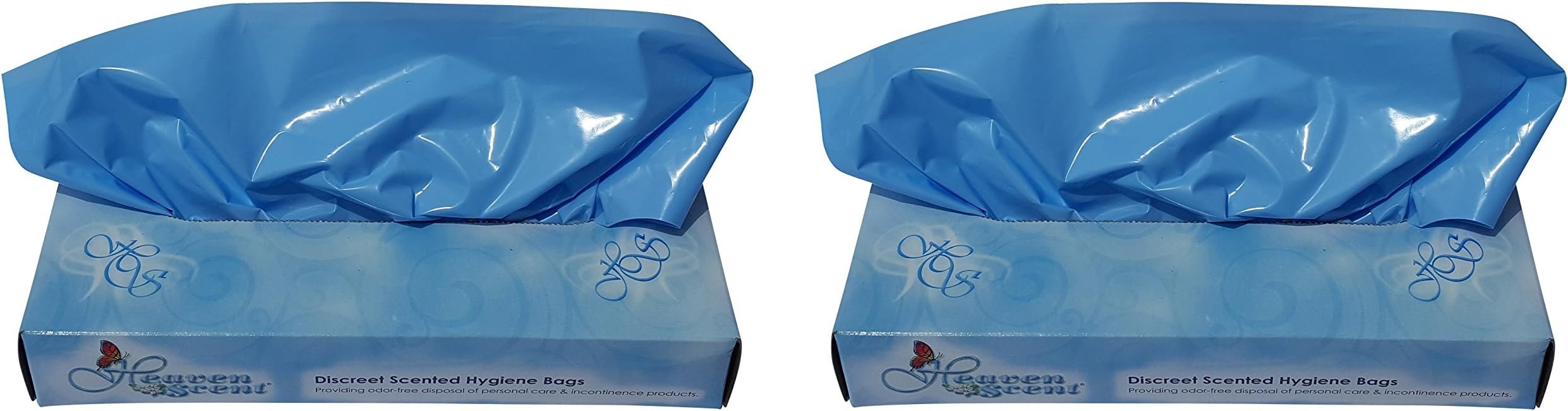 Heaven Scent Scented Hygiene Bags, 100 Total Bags (Pack of 2) for Disposal of Adult Diapers Feminine and Incontinence Products