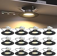 Vista 17 de Lightdot - Paquete de 6 luces LED empotrables con rótula de 6 pulgadas, ajustable 360°+90°, temperatura de color de 3CCT seleccionable y regulable