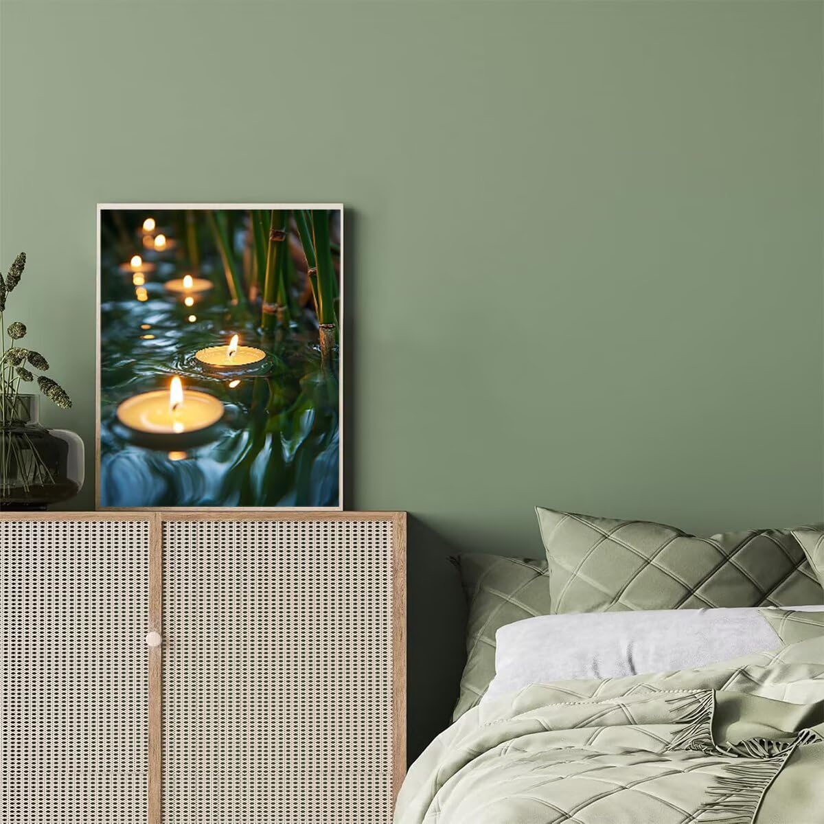 Dipingere con i Numeri Candela, Paint by Numbers Adulti Paesaggio, Fai da te Creativi Adulti Quadri da Dipingere Numerati Kit per Decorazione Della Parete di Casa, Regalo 100x135 cm Senza Cornice 79-P