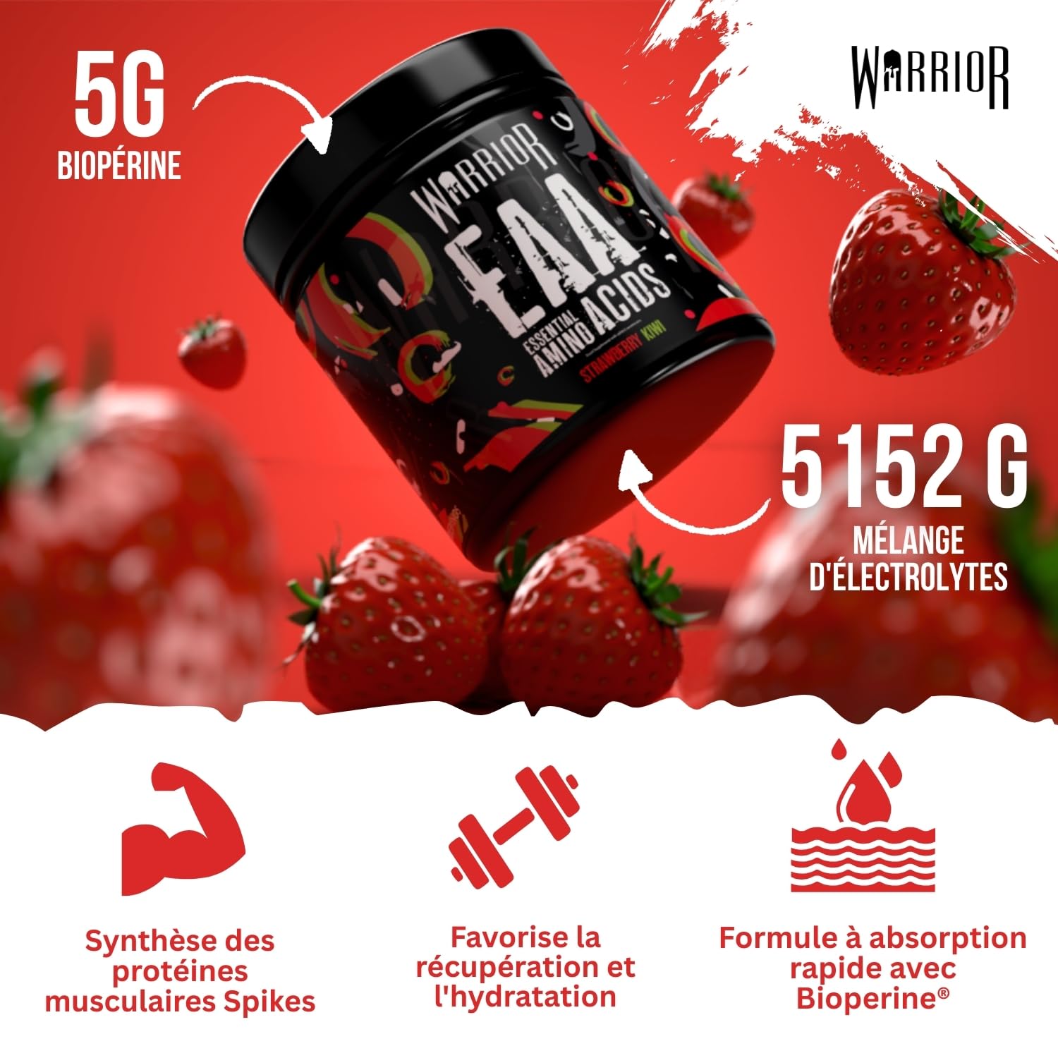 EAA Essential Amino Acids, Strawberry Kiwi - 360g