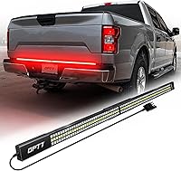 Vista 1 de OPT7 48" Barra de luz LED Redline Parlux de triple fila para puerta trasera con señal de giro secuencial roja - Tira de luz de marco de aluminio