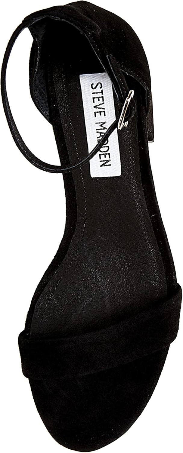 Steve Madden Women's Irenee Dress Sandal, Black Suede, 7 M US - Image 5