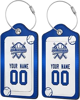 generic Los Angeles Custom Personalized Leather Luggage Tag,Los Angeles Sport Stlye Tags,Find Your Luggage Quickly While Looking Stylish!Gift for Sport Fans.
