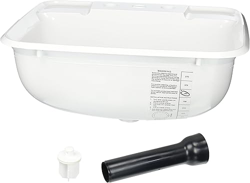 LaSalle Bristol 16186PW Fregadero de plástico blanco de 12 x 15 x 6 pulgadas