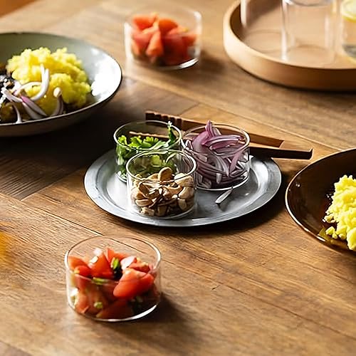 Miniatura 4 de Borosil Tazón pequeño de vidrio para postre, 3.5 onzas, juego de 6, mini moldes para hornear, vidrio de borosilicato ligero, cuencos de vidrio