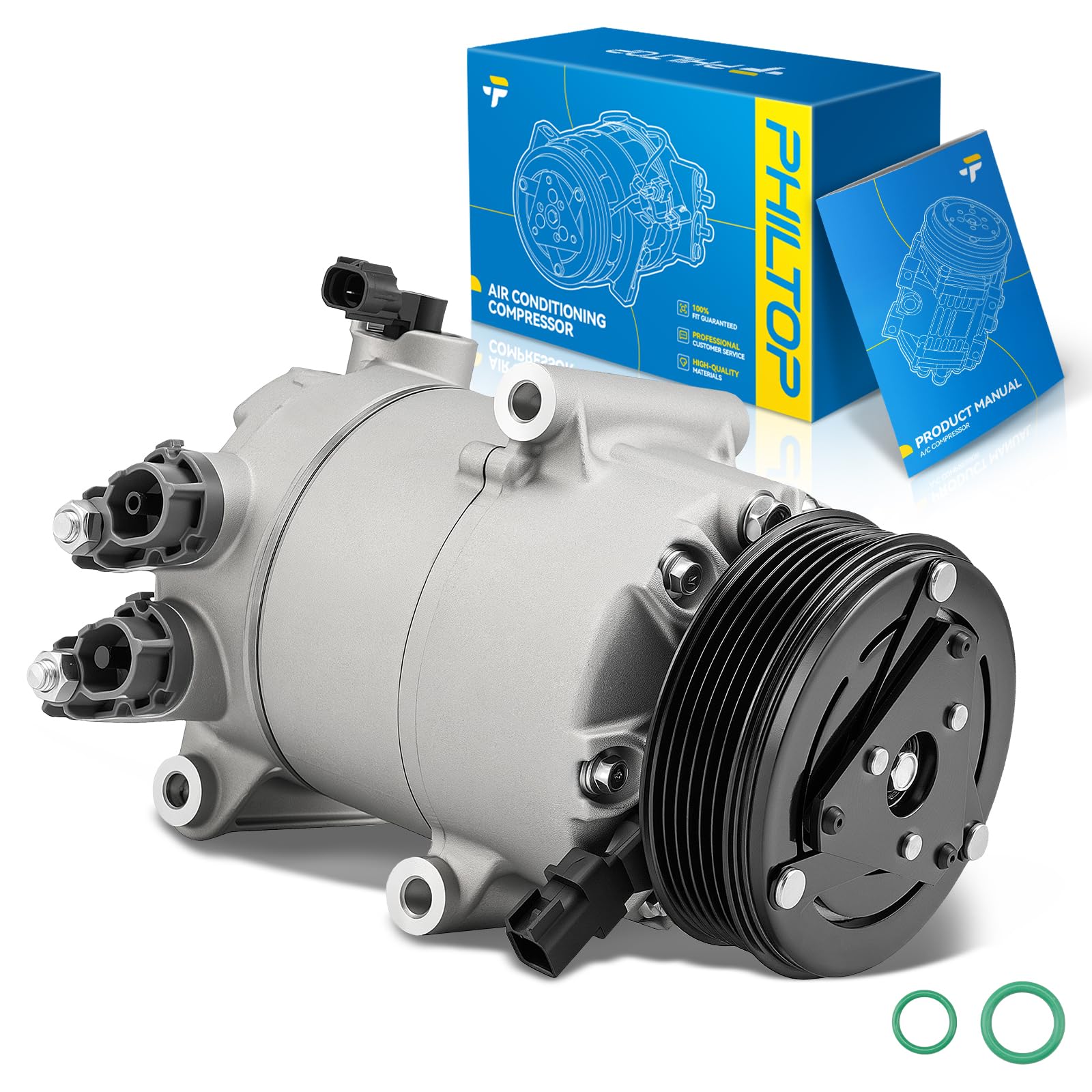 PHILTOP NEW AC Compressor w/Clutch for Transit Connect 2014-2016 1.6L