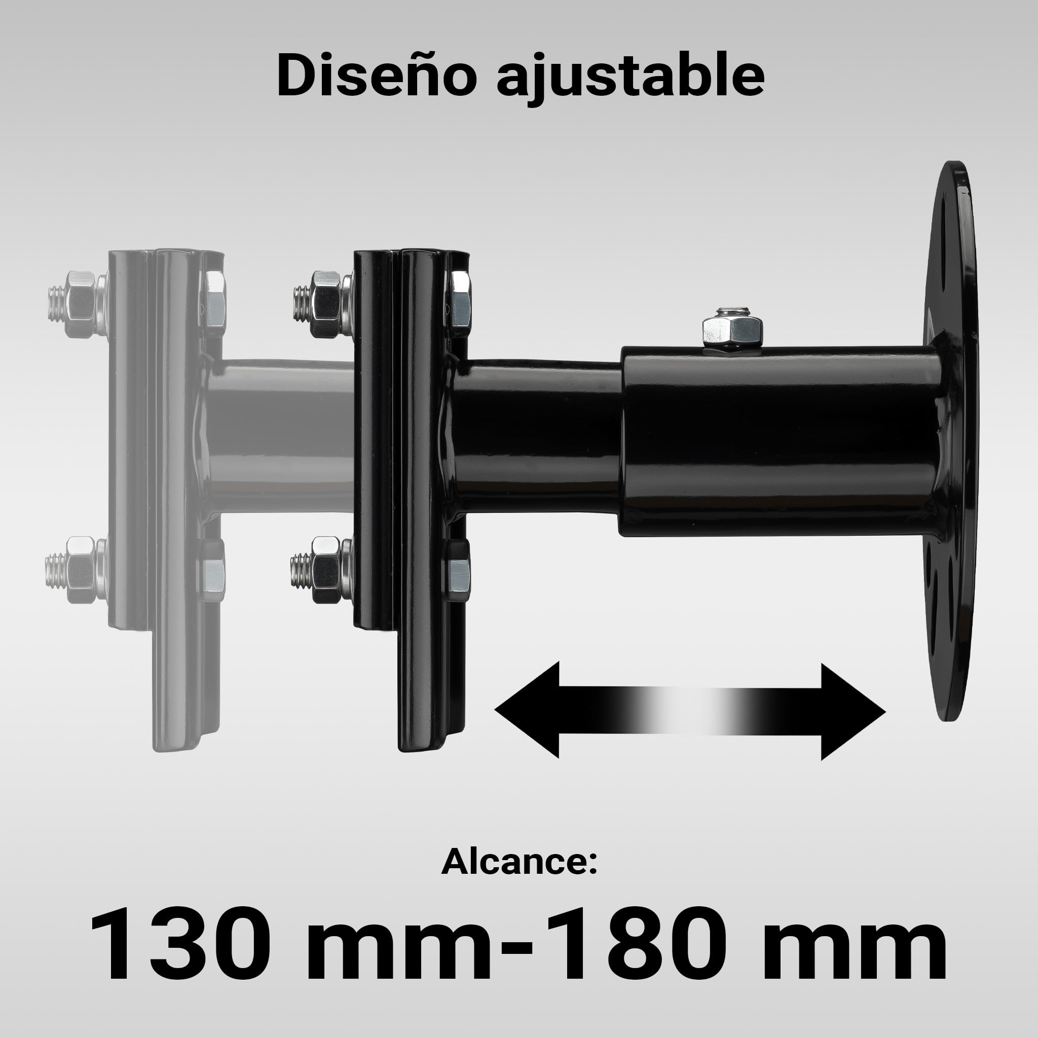 Wiltec Soporte de Gato Elevador para Rueda de Repuesto Trasera de Acero Ajustable de 5 a 6,75" Soporte de Gato para Uso Todoterreno y 4x4