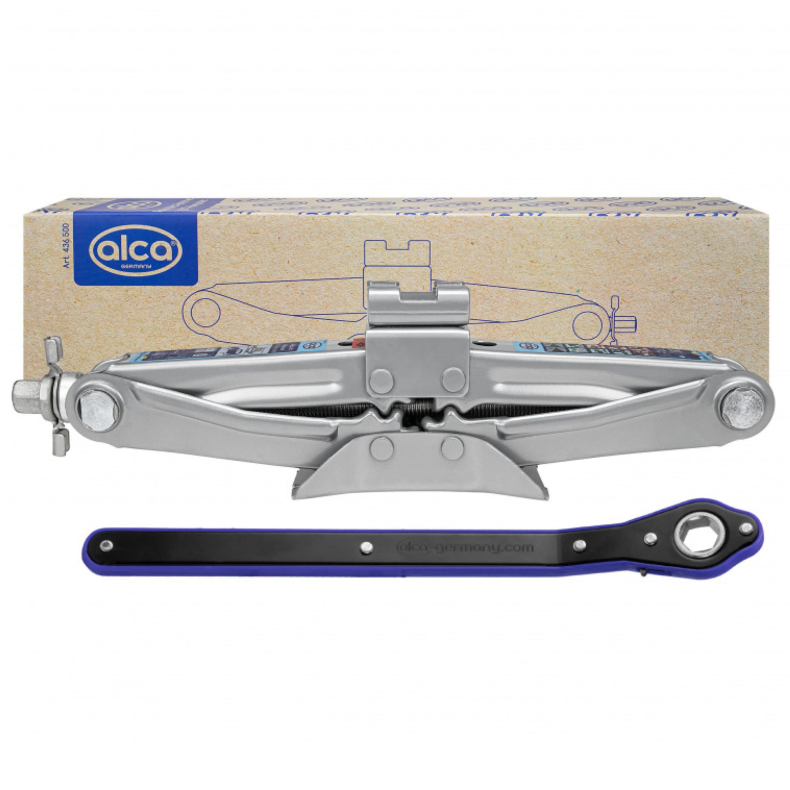 alca Gato elevador de tijera para coche con trinquete de velocidad, kit de herramientas de elevación de vehículos 1T 1 tonelada A436500