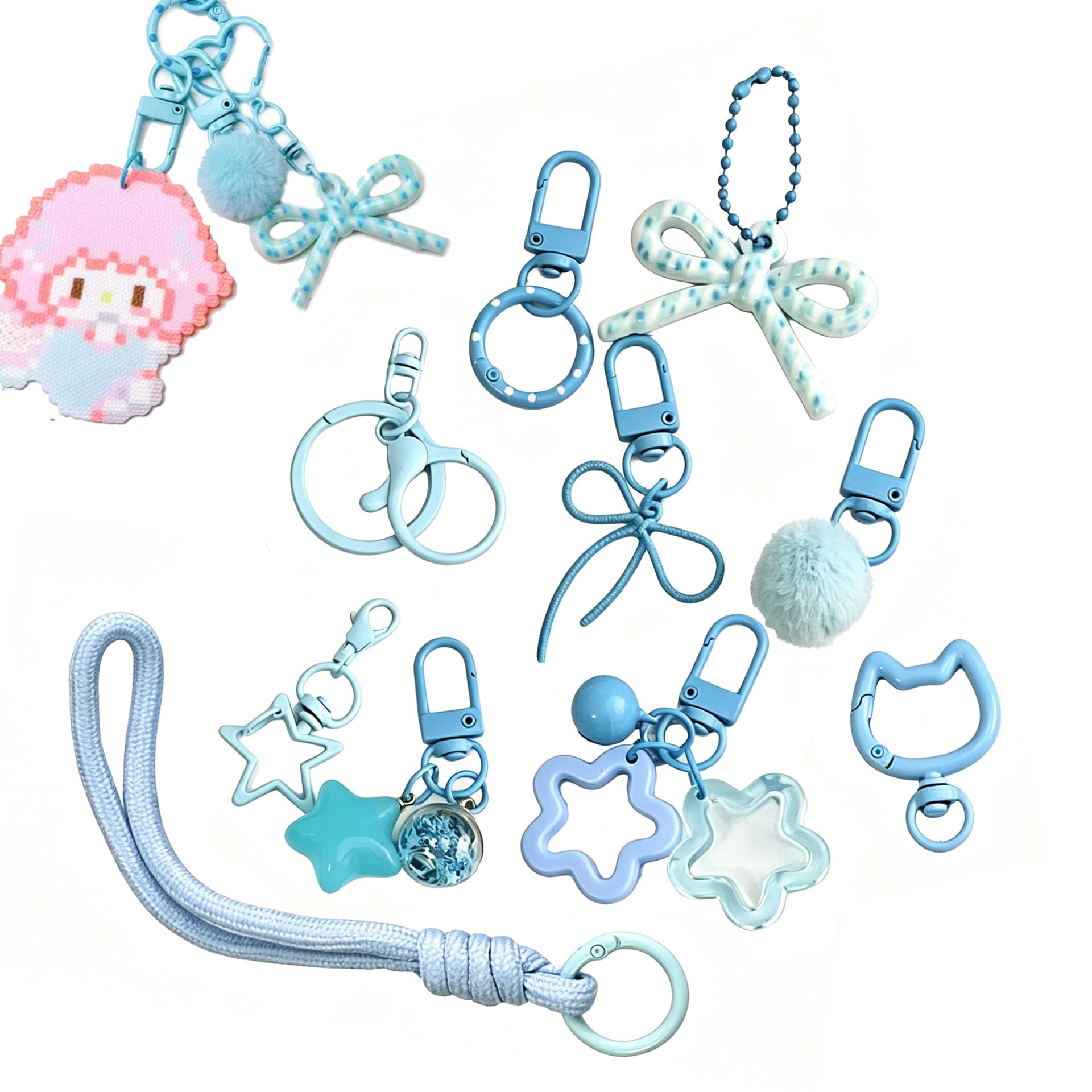 Amazon.co.jp: Tsukitoyアイロンビーズ キーホルダー パーツ10本セット