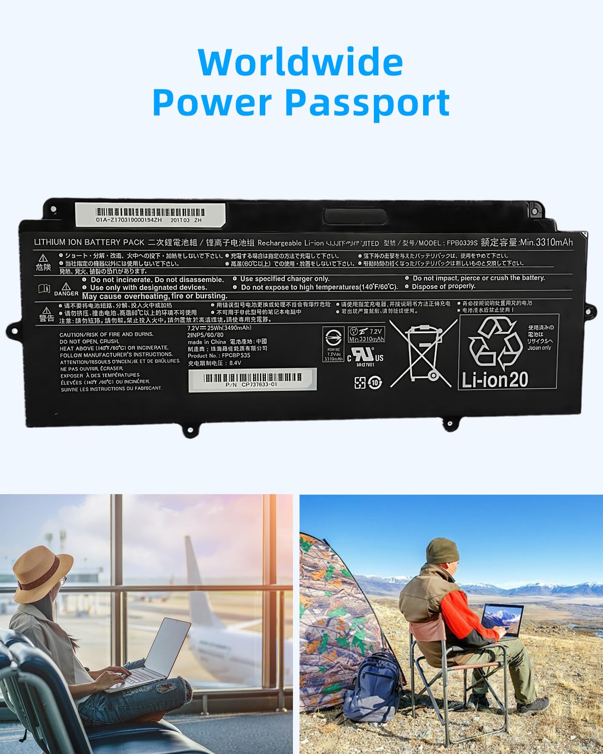 Amazon.com: Jbery 50Wh FPCBP536 FPB0340S FPCBP535 FPB0339S Laptop