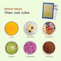 Vista 7 de CRANDDI Professional Commercial Blender, Max 1500W, 80oz Pitcher, Powerful Blender with Tamper for Smoothie, Ice Crushing, Variable 9 Speeds