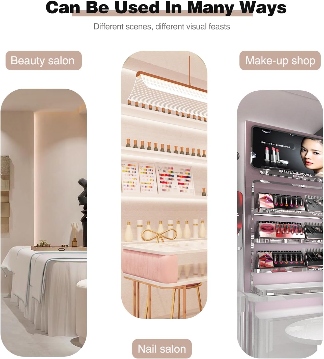 TATARTIST Manicure Table Nail Desk Portable Nail Station with 6 Drawers Storage Cabinet Beauty Salon Workstation for Nail Salon Home Office (White & Oak)