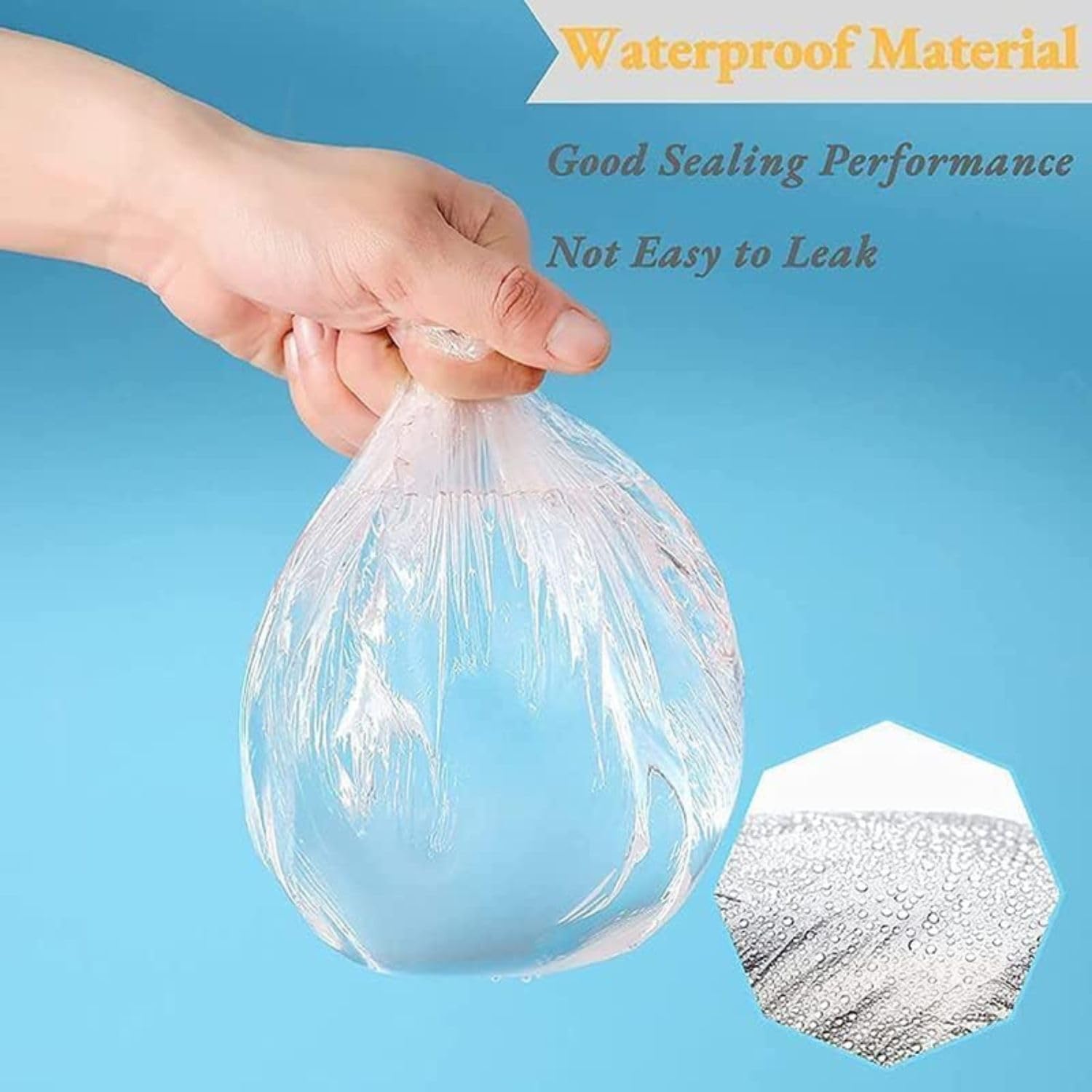 Giffy Disposable Oil-proof 100 Pieces Shower Caps, Waterproof Head Cover for Hotel, Hair Dye, Spa, Salon, Kitchen Storage, Free-Size Bathing Hat for Men and Women 1