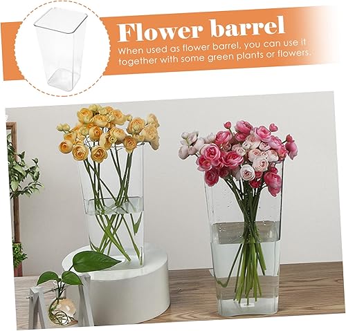 Miniatura 6 de NOLITOY Cubo de flores Cubo de flores simple Sostenedor de flores Maceta de acrílico Waking Cubo de flores para el hogar Contenedor de plantas