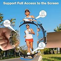 Vista 2 de MoKo Brazalete giratorio de 360° para iPhone 16 15 14 13 Pro Max Plus Samsung Galaxy Note S24 S23 se adapta a teléfonos inteligentes de más de 5.8