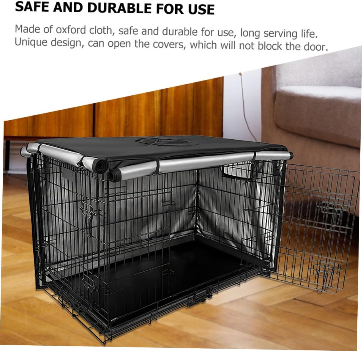 Pet Cage Cover Dog Crate Cover Indoor Dog Kennel Privacy Kennel Windproof Dustproof Oxford Material