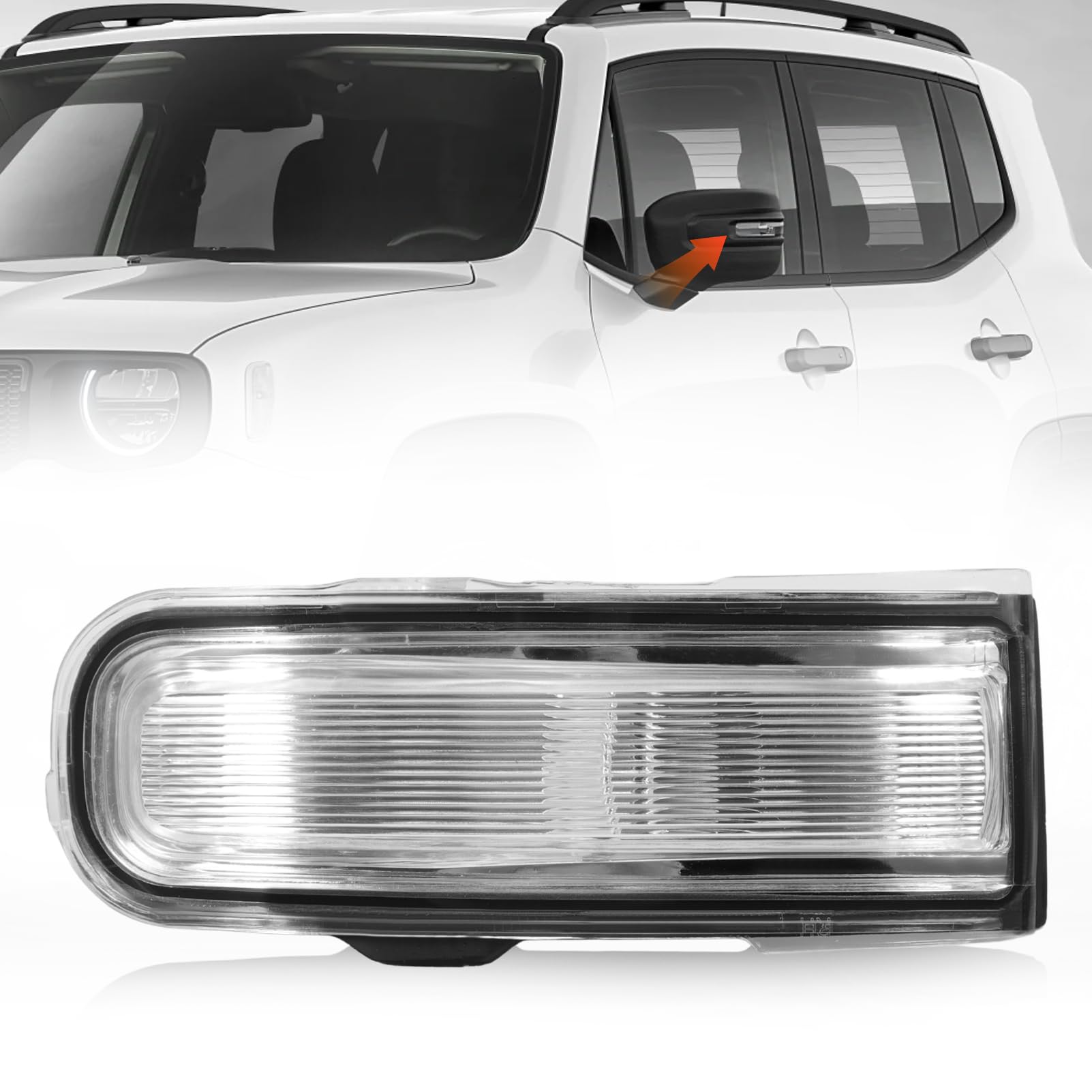 Destro Freccia Specchietto per Jeep Renegade SUV 2014-2022 Lato Conducente Freccia Specchietto Laterale OE 71779557
