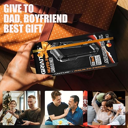 Miniatura 6 de Mosquetón multiherramienta 8 en 1 con mosquetones EDC cuchillo de bolsillo, cuchillo dentado, cortador de cuerda, destornillador, abrebotellas,