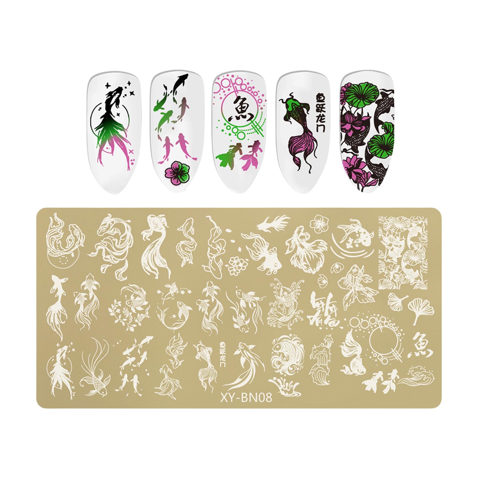 Jazuaiao Butterfly Bowknot Nails Art Stamp Plate Stainless Steel Template Accessories for Professional Manicure Design Nails Art Plates for Home Use