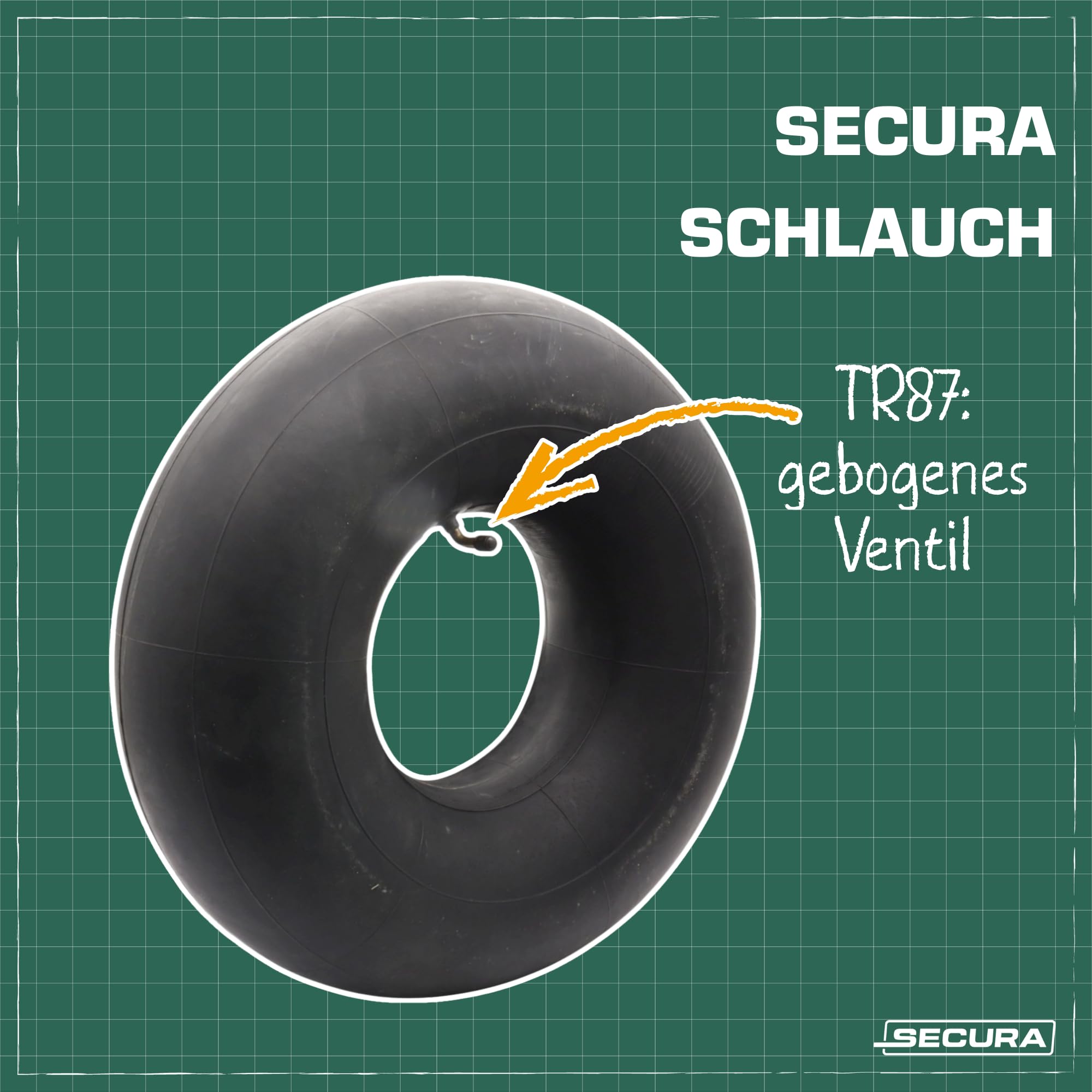 SECURA 2x Reifen 18x8.50-8 inkl. Schläuche mit Winkelventil TR87