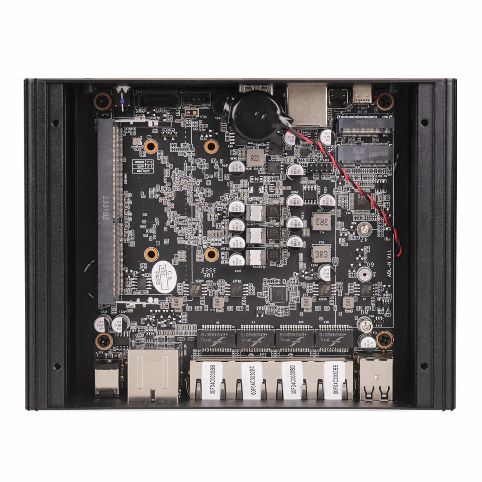 FakestarPC 4 LAN i226 2,5 G Firewall Mini – PC mit Pare – Feuer ohne Lüfter N150 (Upgrade N100, 4c / 4T, bis zu 3,6 GHz) Server ddr4 nvme Typ – C PF Sense opnsense AES – nein