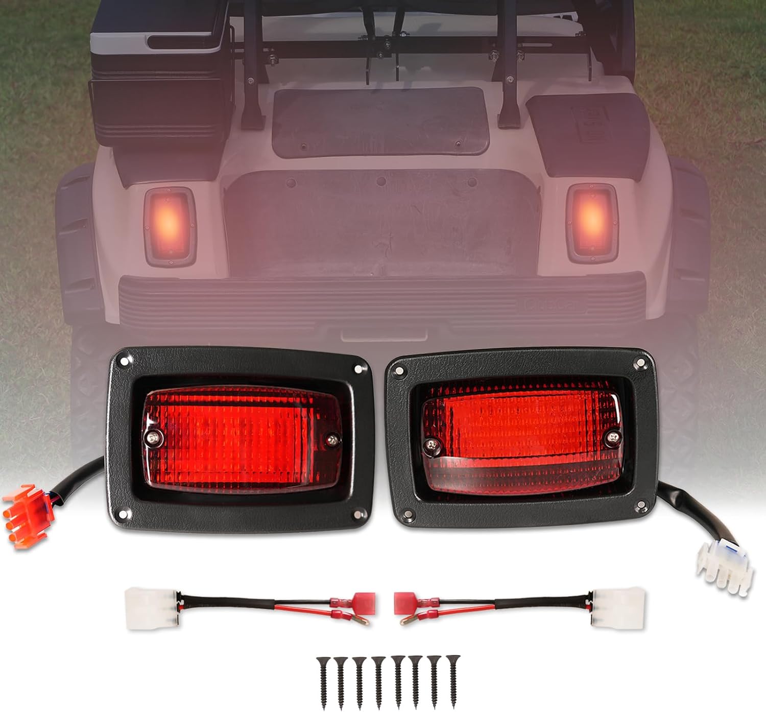 Panglong Club Car DS led Tail Lights, Golf Carts LED Rear Taillights (2 Pcs), Suitable for 1982-Up Club Car DS and Yamaha G14, G16, G19 G22 Golf Cart, Replace OEM# 1017035 (2 Pcs)