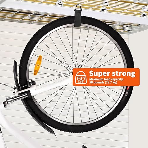 Miniatura 9 de Organizador de cables de extensión (paquete de 8), soporte de cable de extensión para organización y almacenamiento de garaje, correas de