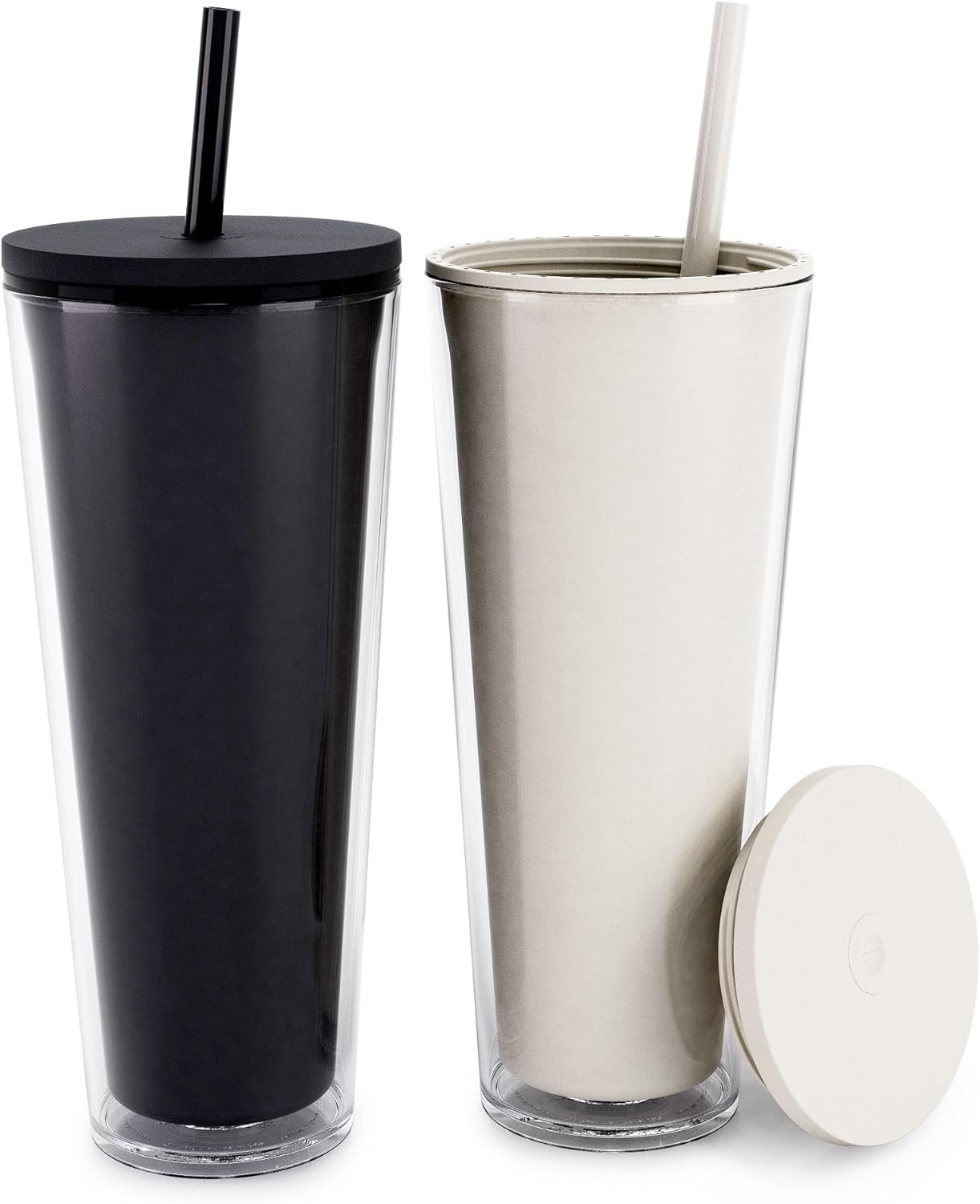 Maars Classic Acrylic Tumbler with Lid and Straw 24oz Premium