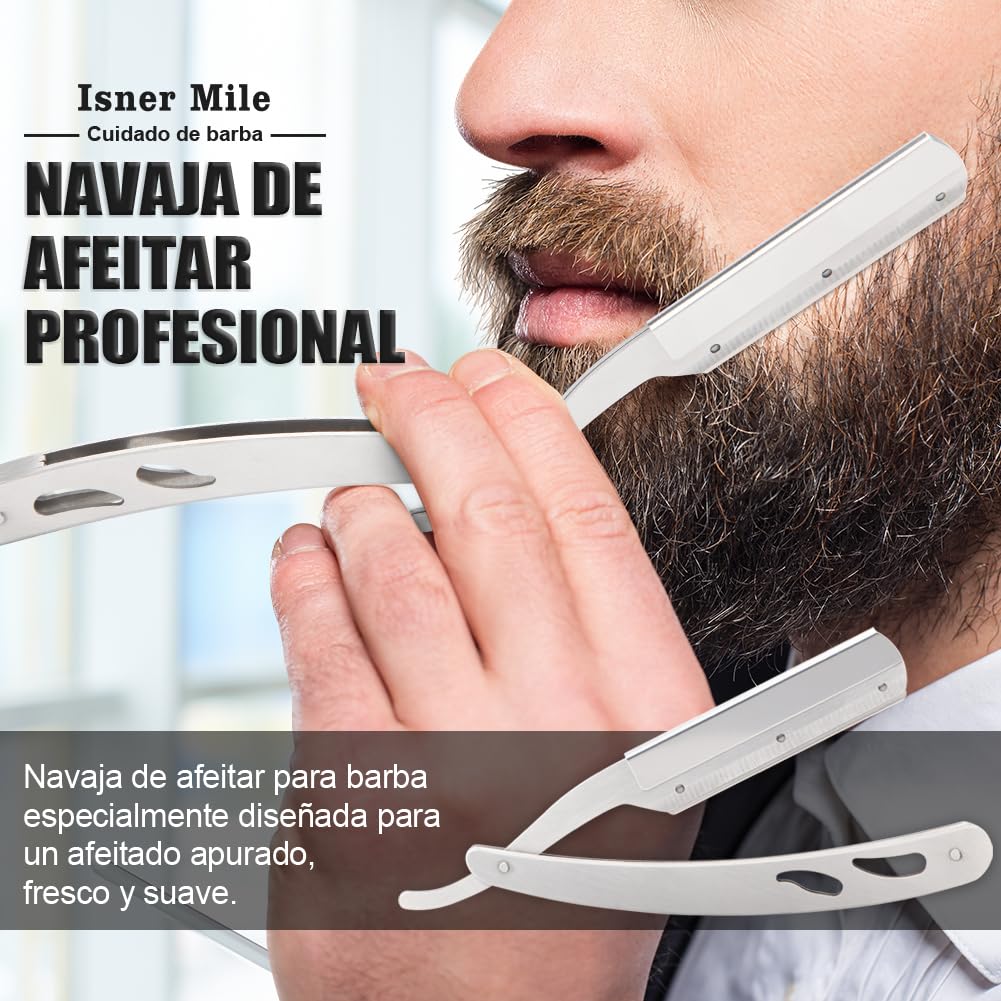 Kit Barba para Hombre, Kit Cuidado Barba Completo, Cumpleaños Navidad Set Regalos para Hombre Papá Novio con 40ML Aceites para Barba, Cepillo - Peine - Champú - Bálsamo Barba y Navaja de Afeitar