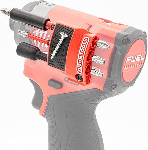 Miniatura 15 de Soporte magnético para brocas Milwaukee M12 Impact Driver & Drill - Milwaukee Bit Holder para M12 Lado derecho rojo