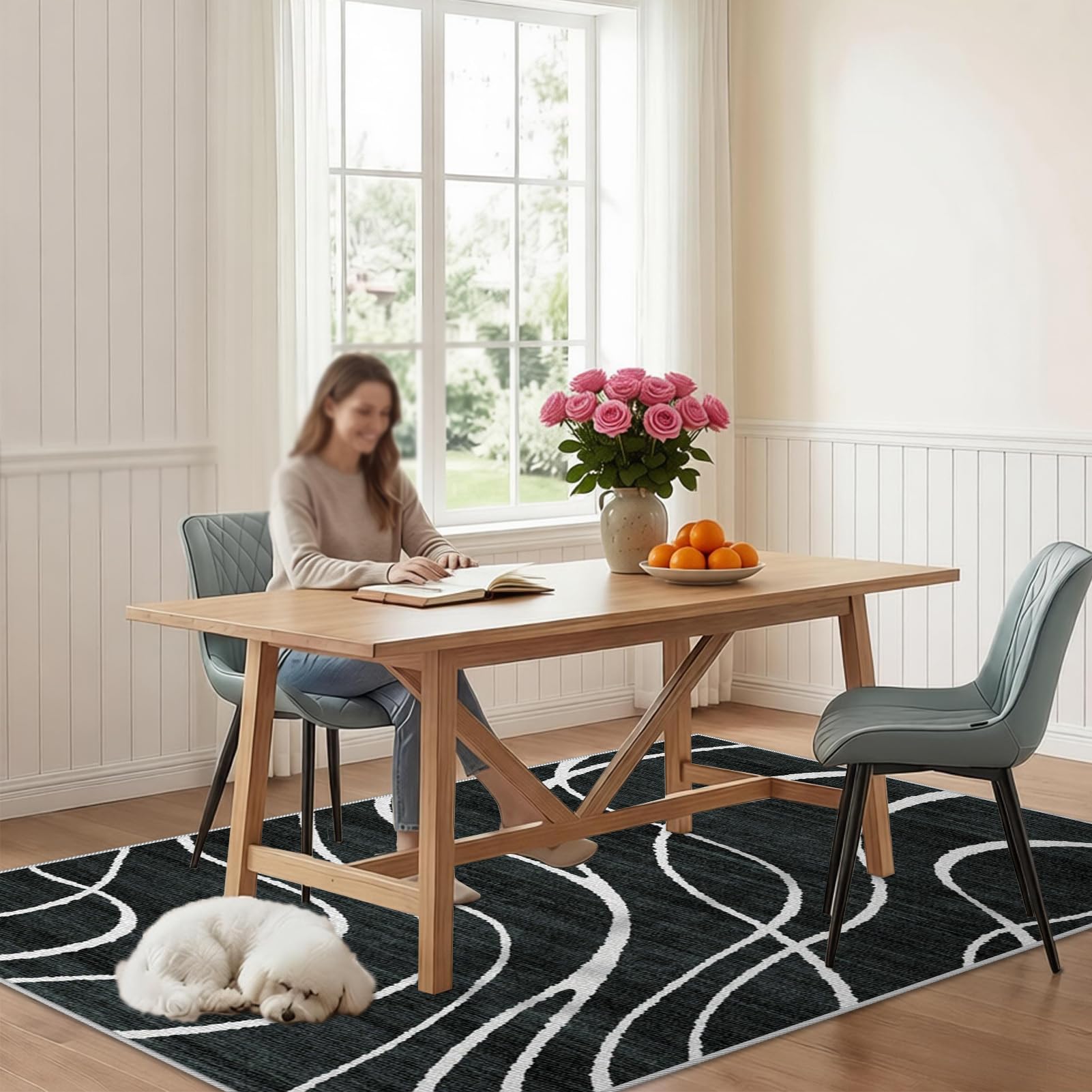 Dywan do salonu z krótkim włosiem dywany nowoczesny abstrakcyjny geometryczny dywan salon wycieraczka wejście dom 120 x 150 cm dywan salon dywan kuchnia zmywalny antypoślizgowy