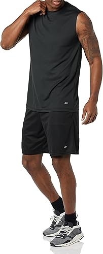 Miniatura 4 de Tienda Essentials Men's Active Performance Tech Muscle Sleeveless Tank Top Workout Shirt, Pack of 2