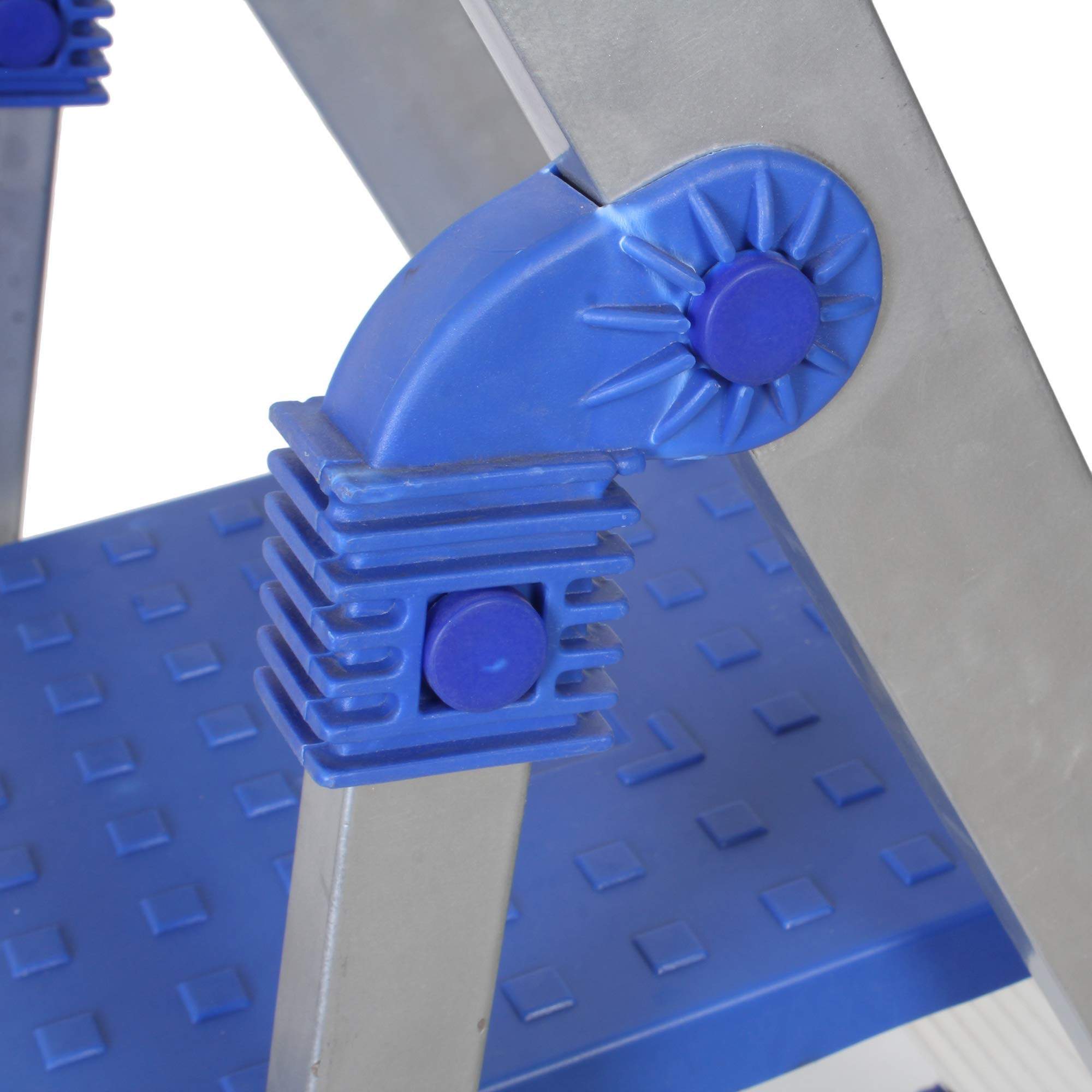 Home Pro 3 Steps Foldable Aluminium Ladder, Medium Size (Blue) 2