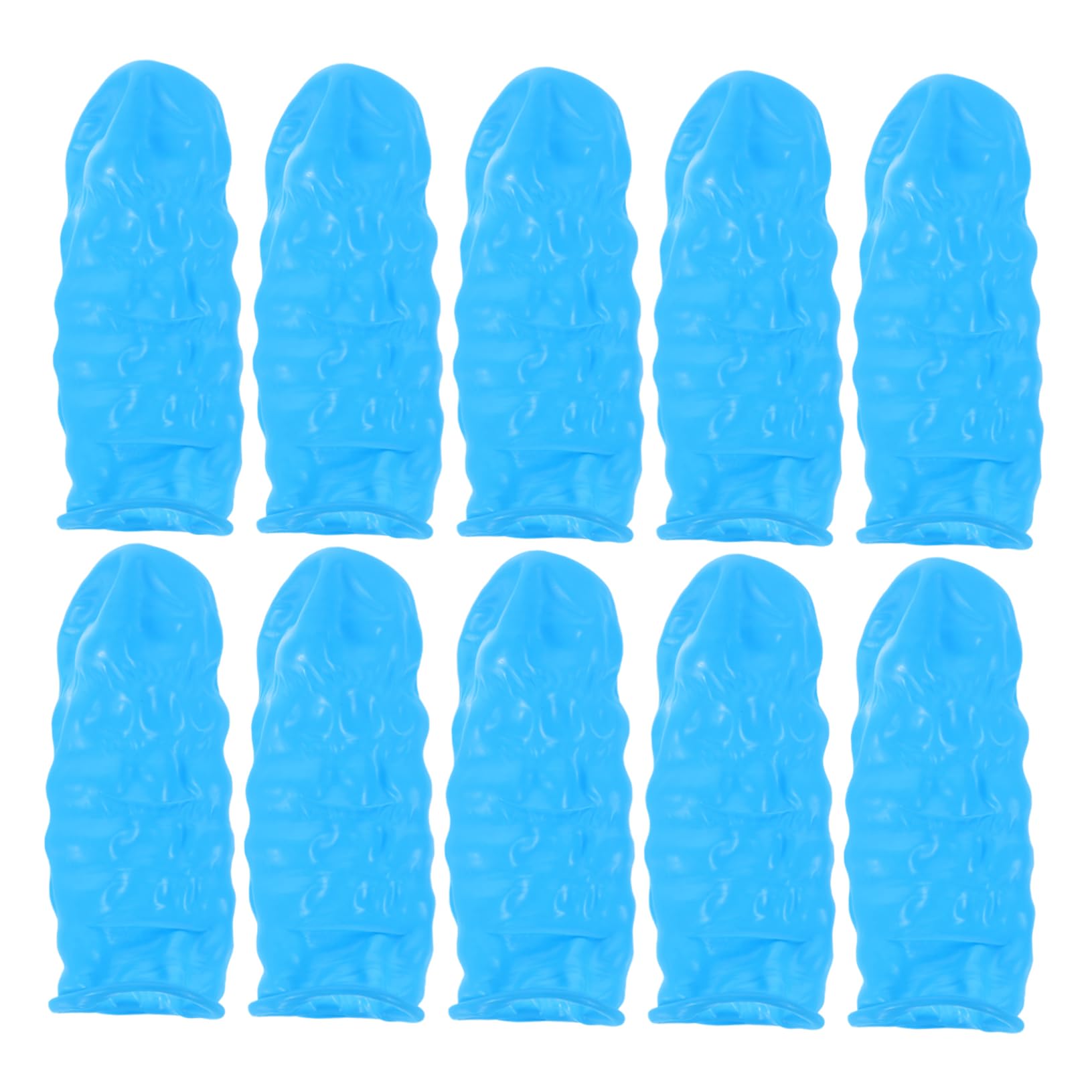 IWOWHERO 100pcs Nitrile Finger Cots Protecting Sleeve Joint Sleeve Finger Relief Covers Finger Supplies Nitrile Finger Coats Finger Protectors Joint Cover Finger Sleeve Cover Sky-Blue