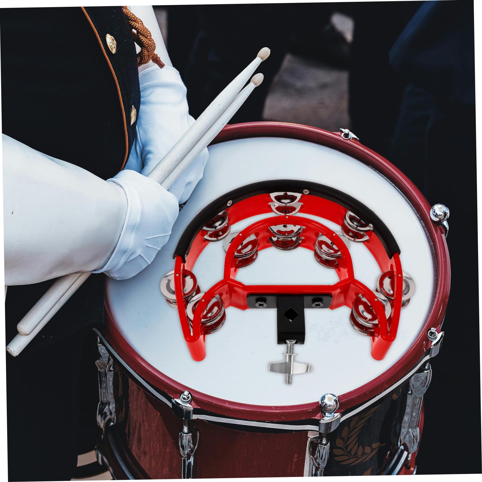 Levemolo Sound Tambourine Strike Bell Hand Bell for Percussion Practice for Ages