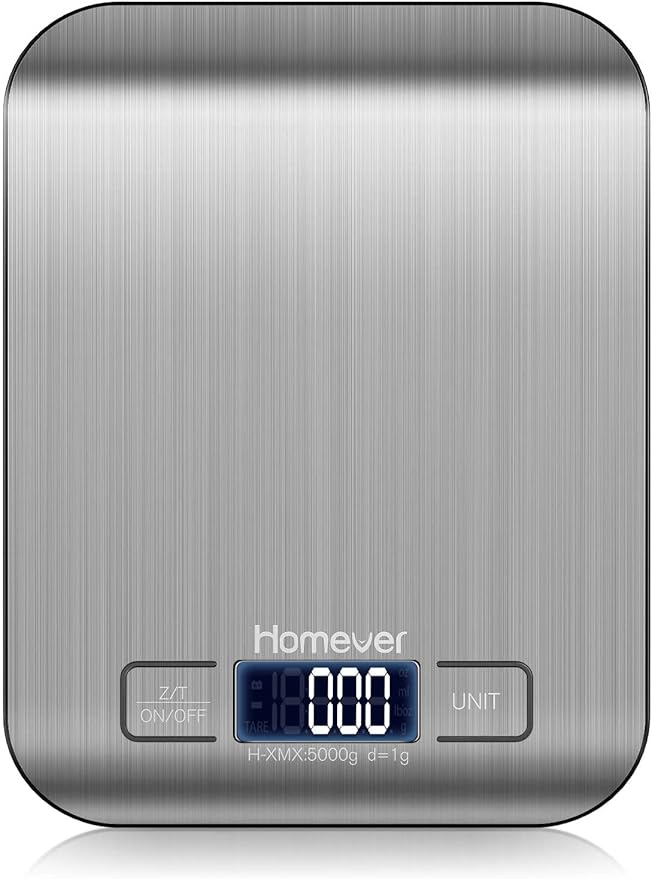 Homever Kitchen Scale, 0.05oz/1g Accurate Food Scale with Multifunction