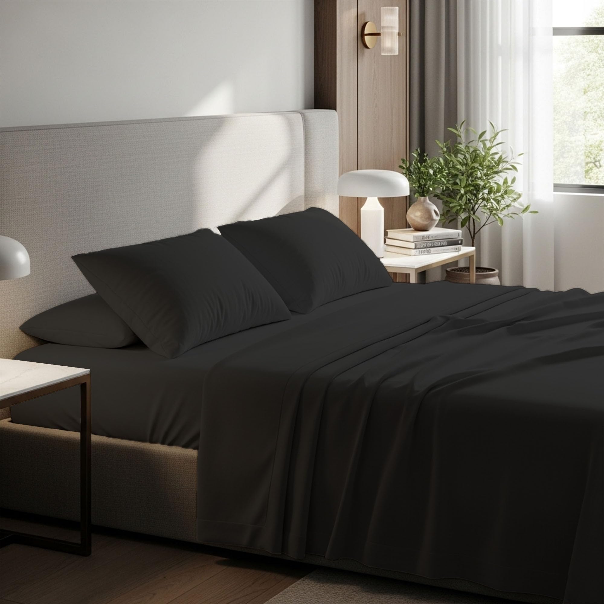 BloomBedding 400 Thread Count King Size Flat Sheet 100% Egyptian Cotton Gentle & Airy Bed Sheet