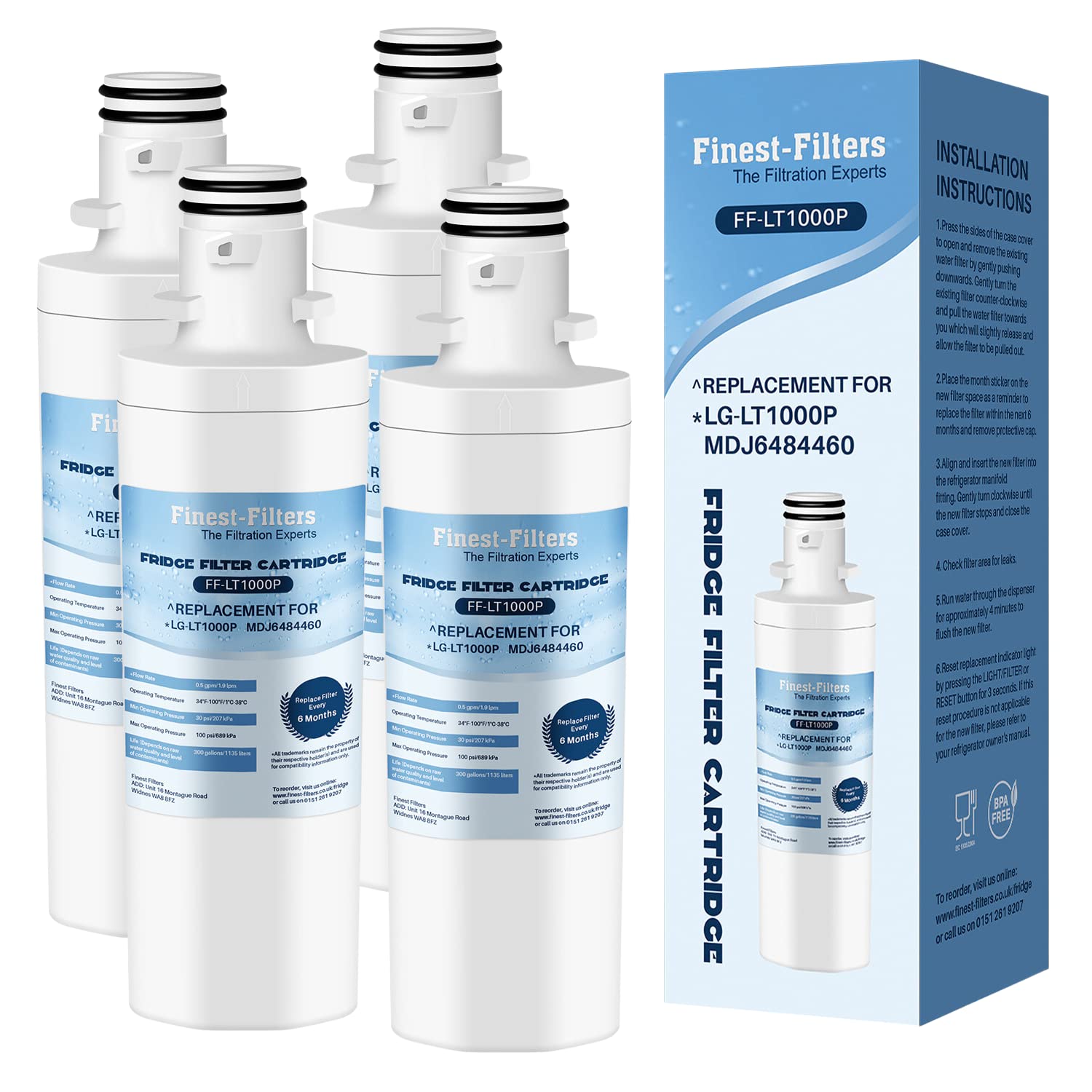 Finest Filters Lt1000p Refrigerator Water Filter And Air Filter Compatible | INDIA