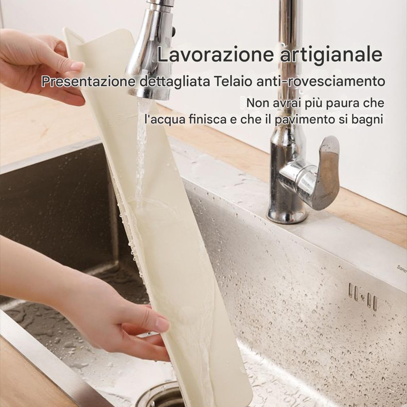 Proteggi Schizzi Con Ventose Generico Proteggi Schizzi Lavello | Protezione In Silicone Per Lavandino Bagno | Resistente Al Calore Antiodore E AntiGraffio Accessori Cucina Per Mantenere Asciutti E Puliti I Piani Di