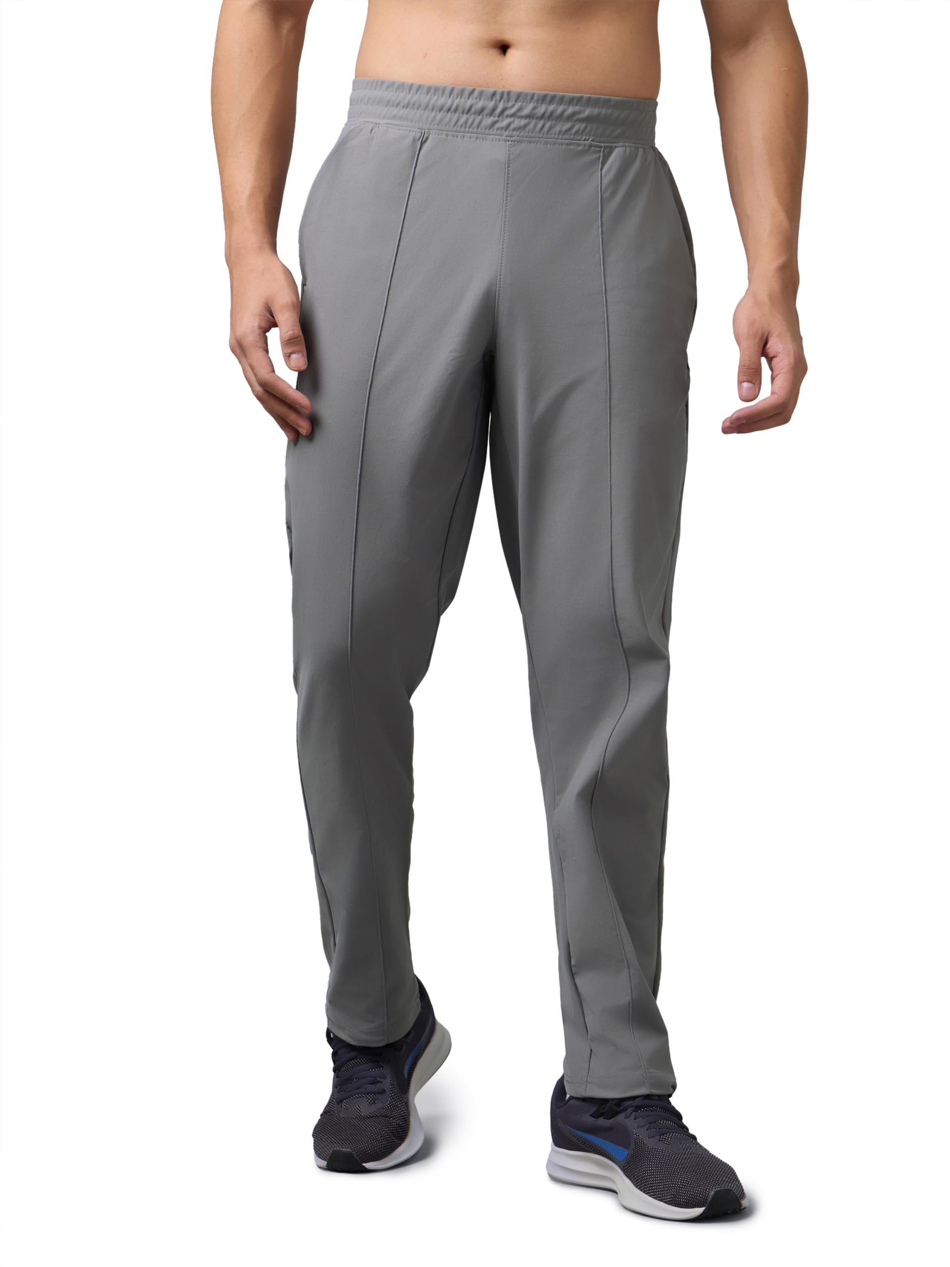 TECHNOSPORT Men's Solid Regular Fit Sports Track Pants with DURACOOL+ Quick Dry Moisture Wicking Gym Joggers Stretch Running Workout Training Fitness Activewear-picture-15