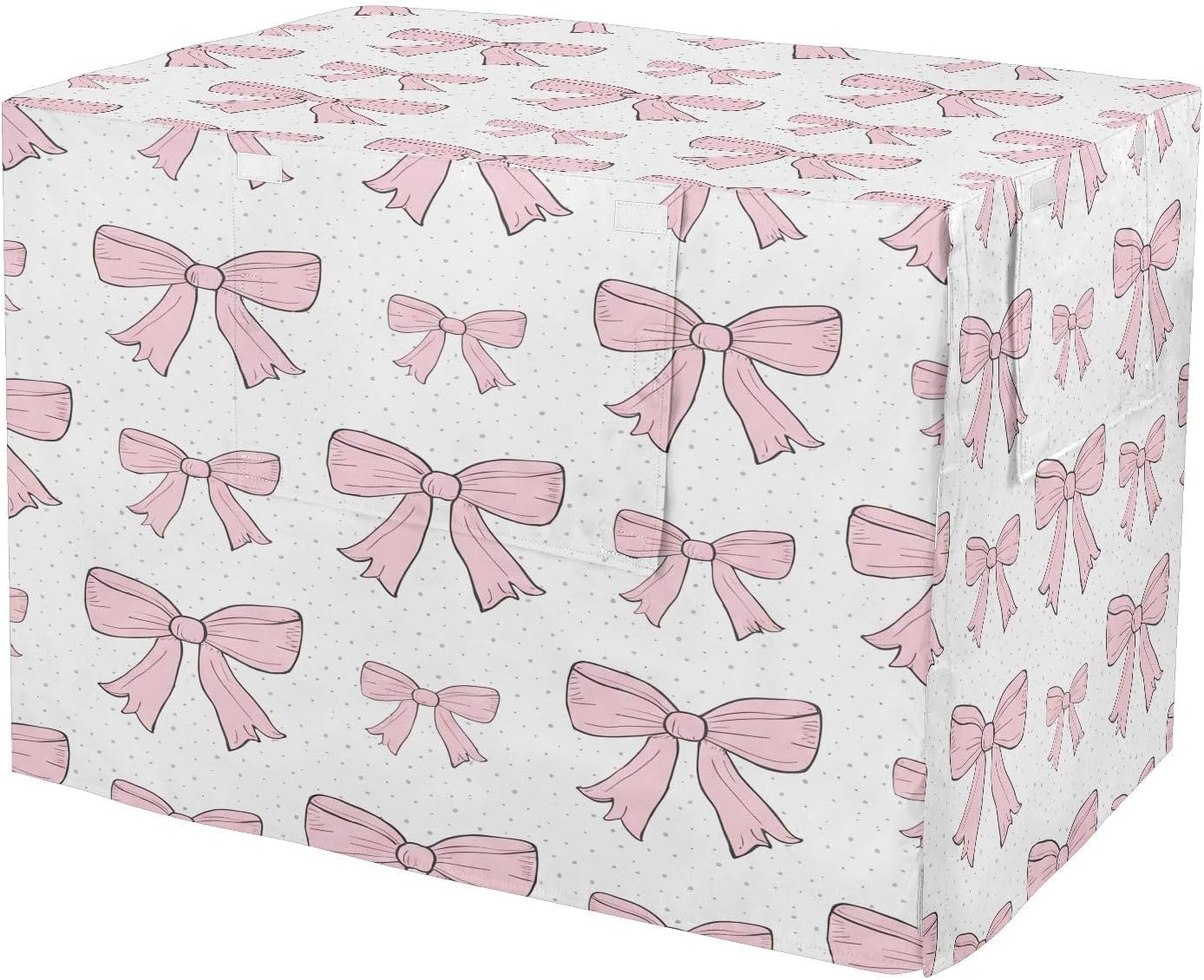 YETTASBIN Pink Bows Dog Crate Cover, Universal Fits 36 Inch Wire Cages
